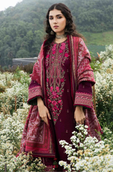 Zarashahjhan - Winter 3PC Dhanak Embroidered Suit - SS0509